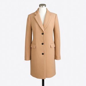 JCrew wool topcoat saddle size 8 BRAND NEW
